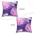thumbnail image 3 of ZNDUO Square Home Decorative Throw Pillows, Corduroy Purple Watercolor Floral Doodle Pattern Couch Pillows, Throw Pillows for Bed, 16"x16", 3 of 8