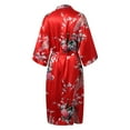 thumbnail image 5 of RMGVDSD Womens Pajamas Set 2 Piece Women's Long Kimono Robe Peacock Print Long Nightgown Satin Robes Lightweight Silky Bathrobe Loungewear Holiday Pajamas Loungewear, 5 of 8