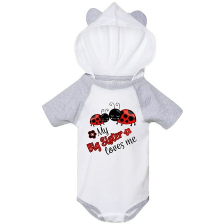 

Inktastic My Big Sister Loves Me with Cute Ladybugs Gift Baby Boy or Baby Girl Bodysuit