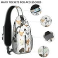 thumbnail image 3 of Geometric dog pattern Abstract dog art Minimalist dog design Print Crossbody Daypack Travel Daypack, Adjustable Shoulder Strap, Lightweight and Durable, Fashionable appearance, Ideal for outdoor activ, 3 of 6
