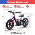 thumbnail image 2 of RFN DNA 12 Kids Electric Balance Bike, 24V Electric Dirt Bike for Kids Ages 3-6, 2-Speed Modes, Removable Battery, 12" Off-Road Tires, MAX 8 Miles.Range .Age 3-8, 2 of 8
