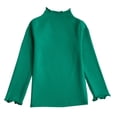 thumbnail image 3 of Girls T Shirts Kids Tunic Tops Soft Long Sleeve Top with Mock Neck and Lace Trim Cozy Brushed Tee for Toddler and Kid Casual Wear, 3 of 4