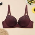 thumbnail image 2 of Women's Bra Lace Lightly Padded Demi Full Coverage Plus Size Bras Underwire Support, 2 of 8