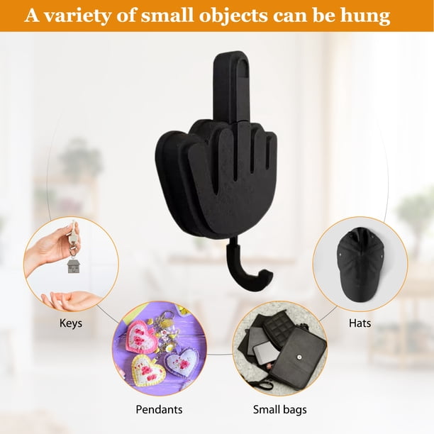 Colgador de Llaves Wdftyju Organizador Llavero Adhesivo Decoración de Pared Negro