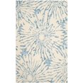 thumbnail image 1 of Safavieh Bella Collection BEL129B Handmade Dark Blue and Ivory Premium Wool Area Rug (6' x 9'), 1 of 3