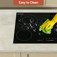 thumbnail image 6 of Built-In 30-in 5 Elements Smooth Surface (Radiant) Black Electric Cooktop Including Dual-Ring Element and Keep Warm Element, 6 of 9