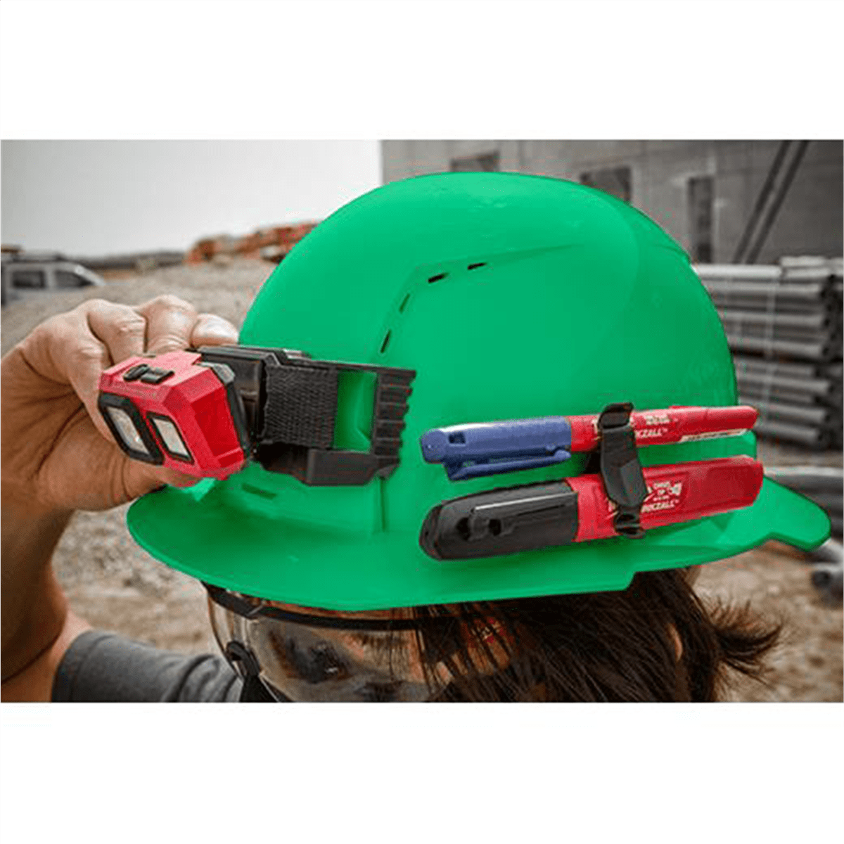 Milwaukee Tool BOLT White Full Brim Hard Hat w/6pt Ratcheting Suspension (USA) - Type 1, Class E