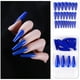 thumbnail image 1 of Uñas postizas a presión, regalo para mujer, 24 uñas postizas largas de cobertura completa, puntas de ataúd, manicura artística de bailarina, pegatinas para uñas., 1 of 2
