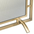 thumbnail image 5 of Modern Ember Gatsby Mesh Fireplace Screen in Aged Brass - Single Panel, Steel Frame, 5 of 6