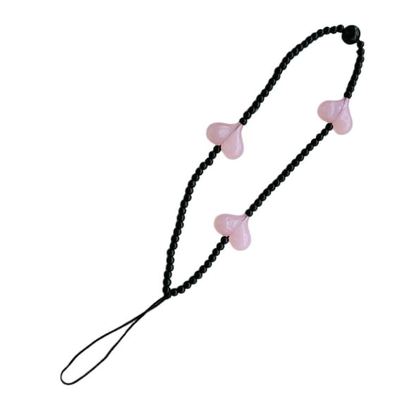 Bunblic Beaded Phone Charm Phone Case Lanyard Creative Multipurpose Anti Lost Lanyard Phone Chain Strap Portable for Wallets Car Keys