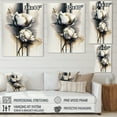 thumbnail image 4 of Designart White Peony Flower On Golden Beige Paint Canvas Wall Art, 4 of 5