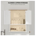 thumbnail image 5 of Bathroom Wall Cabinet, Modern White Storage Cabinet with Adjustable Shelf, 23.6" Wide, Wall Mounted Medicine Cabinet for Bathroom, Farmhouse Style, 5 of 9