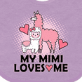 thumbnail image 4 of Inktastic My Mimi Loves Me Llama Girls Baby Bib, 4 of 4