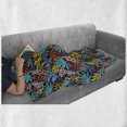 thumbnail image 6 of Leaves Soft Flannel Fleece Throw Blanket, Creative Spread Layout of Colorful Leaf Nature Foliage Illustration, Cozy Plush for Indoor and Outdoor Use, 50" x 70", Multicolor, by Ambesonne, 6 of 6