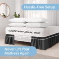 thumbnail image 3 of Elastic Wrap-Around Dust Ruffled Bed Skirt - Easy Fit with Pleated 15" Drop, 3 of 7