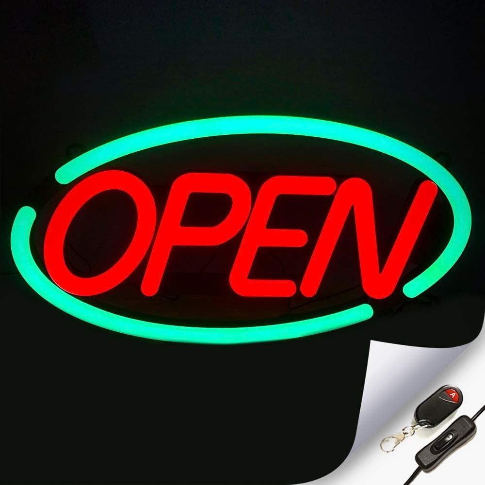 Large Flashing LED Neon Open Sign Light for Businesses with Remote ...