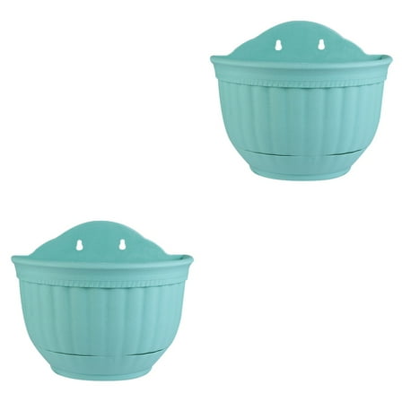 Masteelf 2pcs Wall Hanging Flowers Planter Half Circle Hanging Flower Pot Container