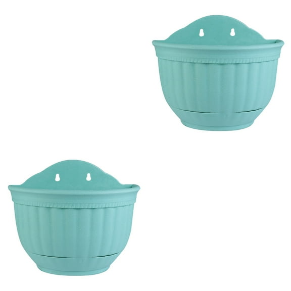 Masteelf 2pcs Wall Hanging Flowers Planter Half Circle Hanging Flower Pot Container