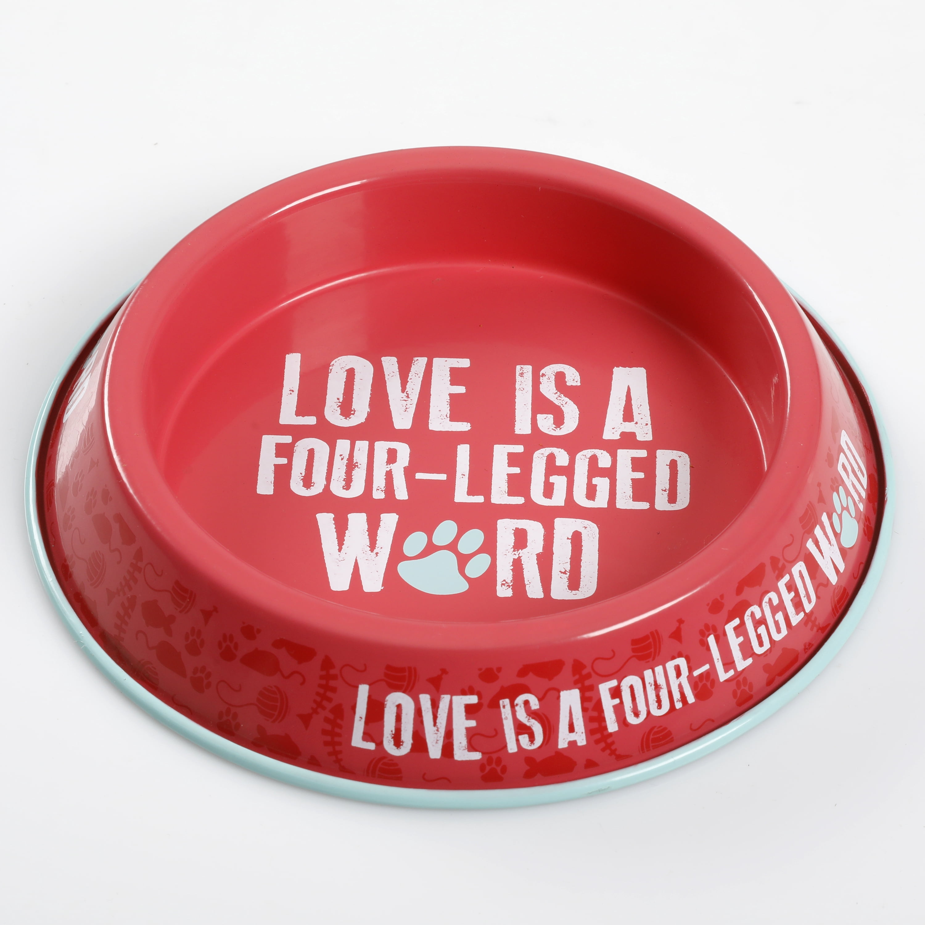 (3 pack) Gibson Home Bow Wow Meow 5.7-Inch Turquoise Cat Bowl