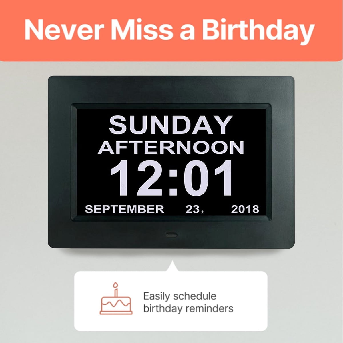 Day and Date for Elderly, Clocks for Seniors, Dementia Clock, Digital Calendar Clock Elderly