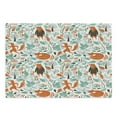 thumbnail image 1 of Fox Cutting Board, Funny Sleeping Fashion Fox Falling Autumn Leaves Graphic Garden, Decorative Tempered Glass Cutting and Serving Board, Large Size, Turquoise Orange Brown, by Ambesonne, 1 of 1