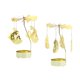 thumbnail image 1 of 2x Candelabros giratorios de metal Candelabros de té Candelabros de té Luna de plumas, 1 of 9