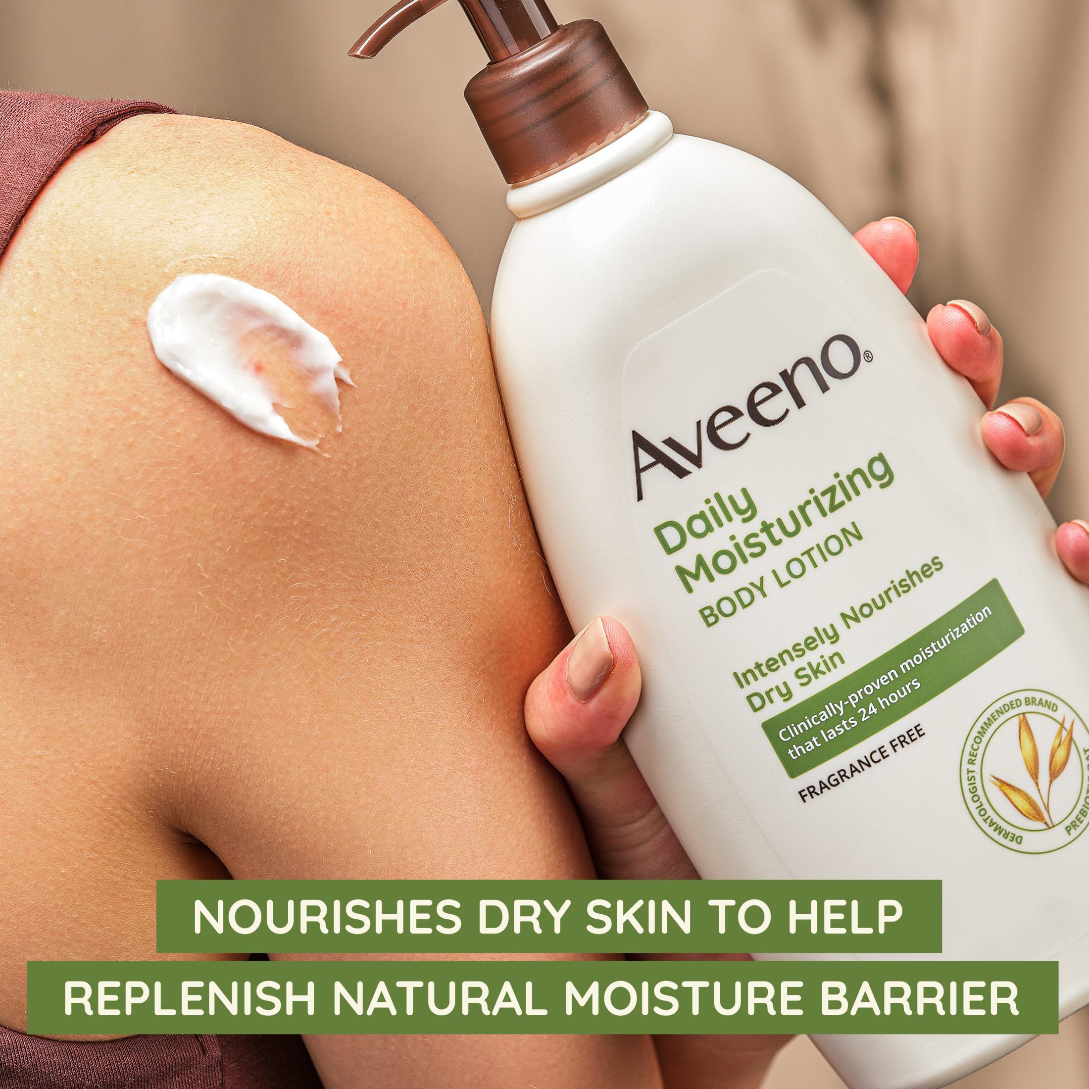 Aveeno Daily Moisturizing Body Lotion with Oat for Dry Skin, 18 fl oz - image 5 of 11