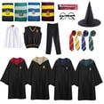 thumbnail image 2 of Bata mágica de Halloween para niños y adultos, bufanda de Ravenclaw Slytherin, sombrero de varita mágica, disfraz de Harry potter para Cosplay, 2 of 4