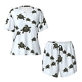 thumbnail image 4 of Naloa Sea Turtle Women's Short-Sleeved Pajama Set, Loungewear, Summer pajamas, Breathable Cozy - Large, 4 of 9