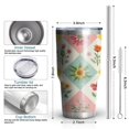 thumbnail image 6 of 30oz Pioneer Flower Tumblers Stainless Steel Tumbler with Lid and Straw,Vacuum Insulated Double Wall Travel Tumbler Cups Mug with Cleaning Brush for Coffee,Tea, 6 of 7