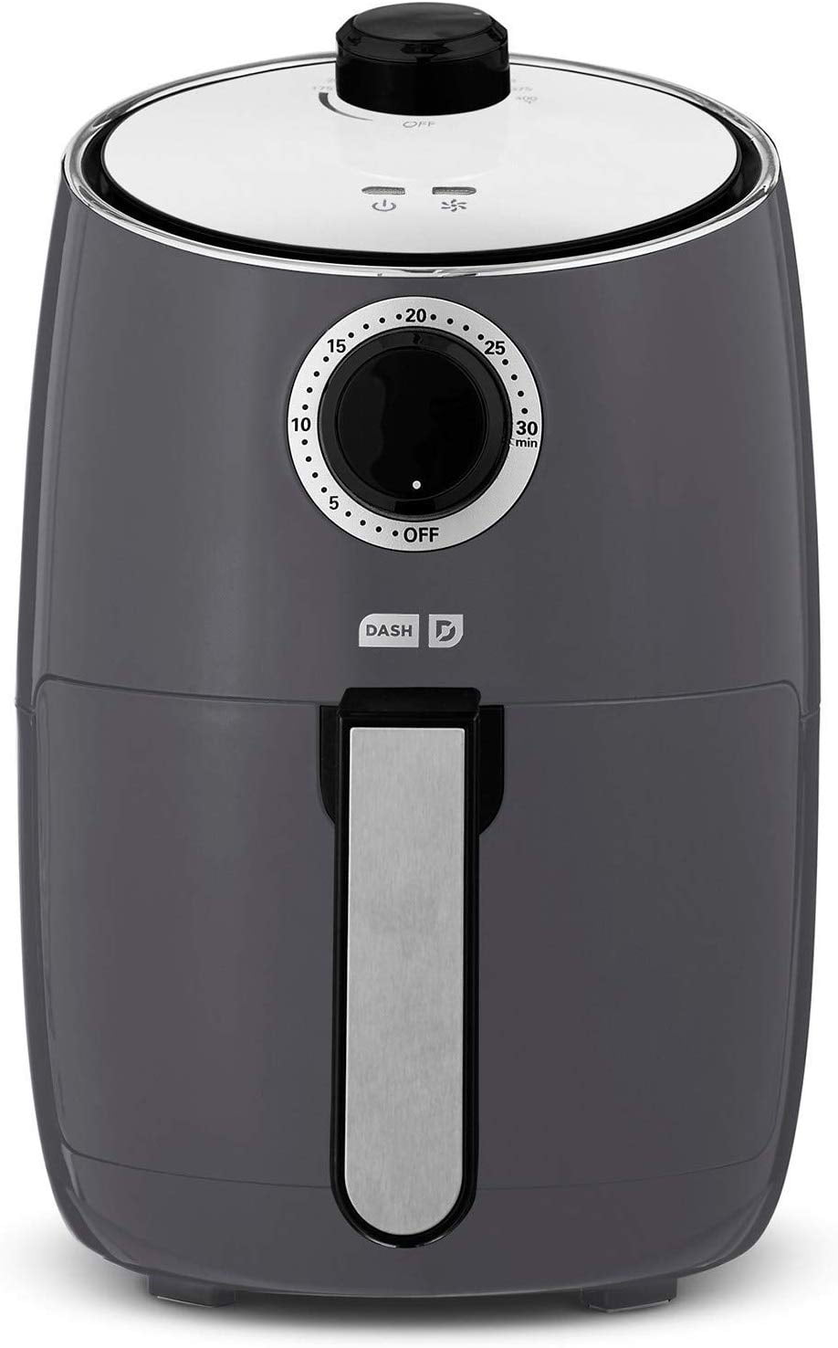 DASH Gray Compact Electric Air Fryer 2 Qt Capacity Grey