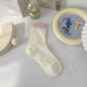 thumbnail image 1 of Nvzi 3 pares de calcetines finos de algodón para mujer, calcetines de algodón suave para mujer por encima del tobillo (blanco A20), 1 of 2