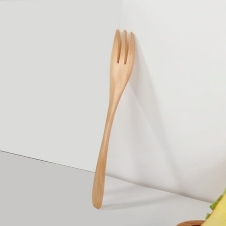 

WNG Soup-Teaspoon Bamboo Cooking Utensil Kitchen Fork Wooden Tableware Spoon Tools Kitchen，Dining & Bar