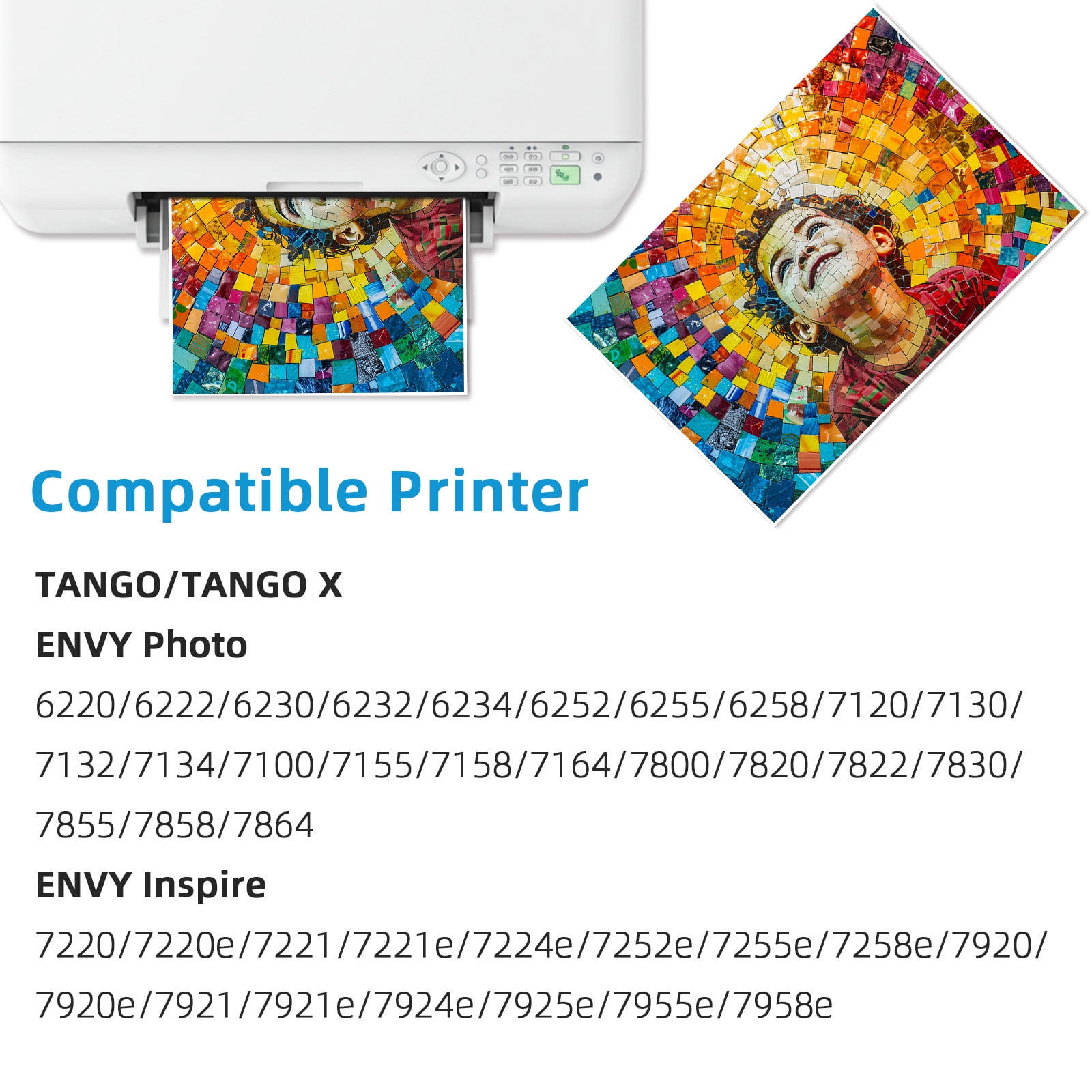 64XL Ink Cartridges Compatible for HP 64XL Ink for Envy Photo 7855 7858 6255 7800 7158 7164 Envy Inspire 7955e 7950e 7255e Printer