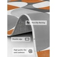thumbnail image 3 of Retro Geometric Area Rug for Bedroom 5x7 Ft Art Decor Orange Gray Semicircle Super Soft fuzzy Throw Rug Non-Slip Fluffy Plush Indoor Floor Carpet for Living Room Nursery Home Decor, 3 of 8