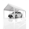 thumbnail image 1 of YUSAZENS Couverture de Remplacement pour Abri d'Auto 20x13x11 Pieds Imperméable Protection UV Robuste Blanc, 1 of 8