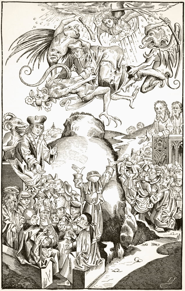 The Reign Of Antichrist After An Engraving By Michael Volgemuth In Liber Chronicarum Dated 1493 From Science And Literature In The Middle Ages By Paul Lacroix Published London 1878 Canvas Art - Ken We