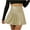 Beige, variant on IROINNID Women's Fashion High Waist Sexy Pack Hip Skirt Irregular Wrinkles Design Skirt Short Elastic Waist Short Solid Color Skirt