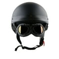 thumbnail image 2 of 1Storm Motorcycle Half Face Helmet HKY205V Mopeds Scooter Pilot with retractable Inner Smoked Visor, Matt Black + T008 Black Tinted Goggle Bundle, 2 of 8