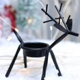 thumbnail image 4 of Christmas Sale! Reindeer Tealight Candle Holders, Holiday Metal Candlestick Black Tea Light Stands, Christmas Decoration for Home, Table, Fireplace, Window for  Christmas, New Year Party, 4 of 5
