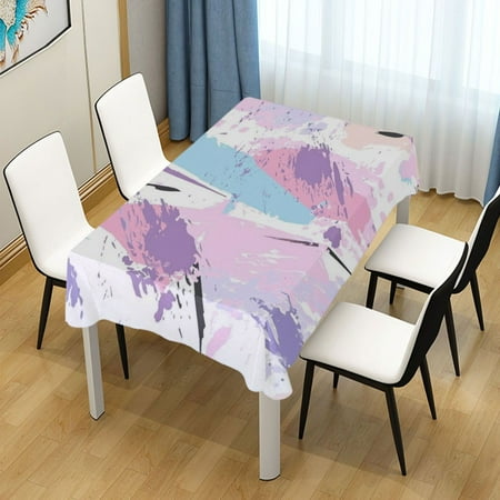 

60x60 Inch Tablecloth Polyester Square Tablecloth for Home Kitchen Dinner Decor Grunge Shapes