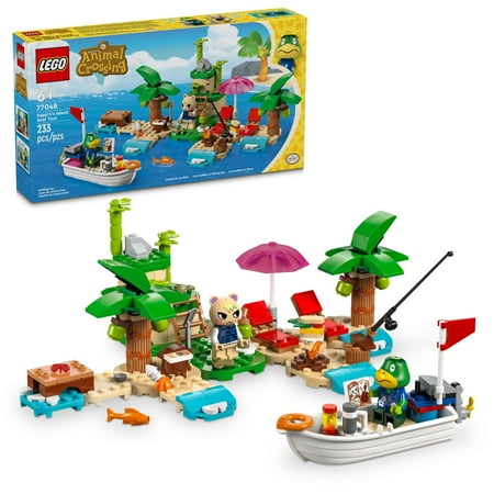 LEGO Animal Crossing Kapp’n’s Island Boat Tour, Buildable Video Game Toy for Kids, Includes 2 Minifigures from the Series Marshal and Kapp'n, Animal Crossing Toy for 6 Year Old Boys and Girls, 77048