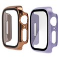 thumbnail image 1 of 2 Pack Hard PC Case with Tempered Glass Screen Protector Compatible with Apple Watch Series 3 Series 2 38mm,Protective Cover for iWatch S3/S2 rosegold and original light purple, 1 of 5