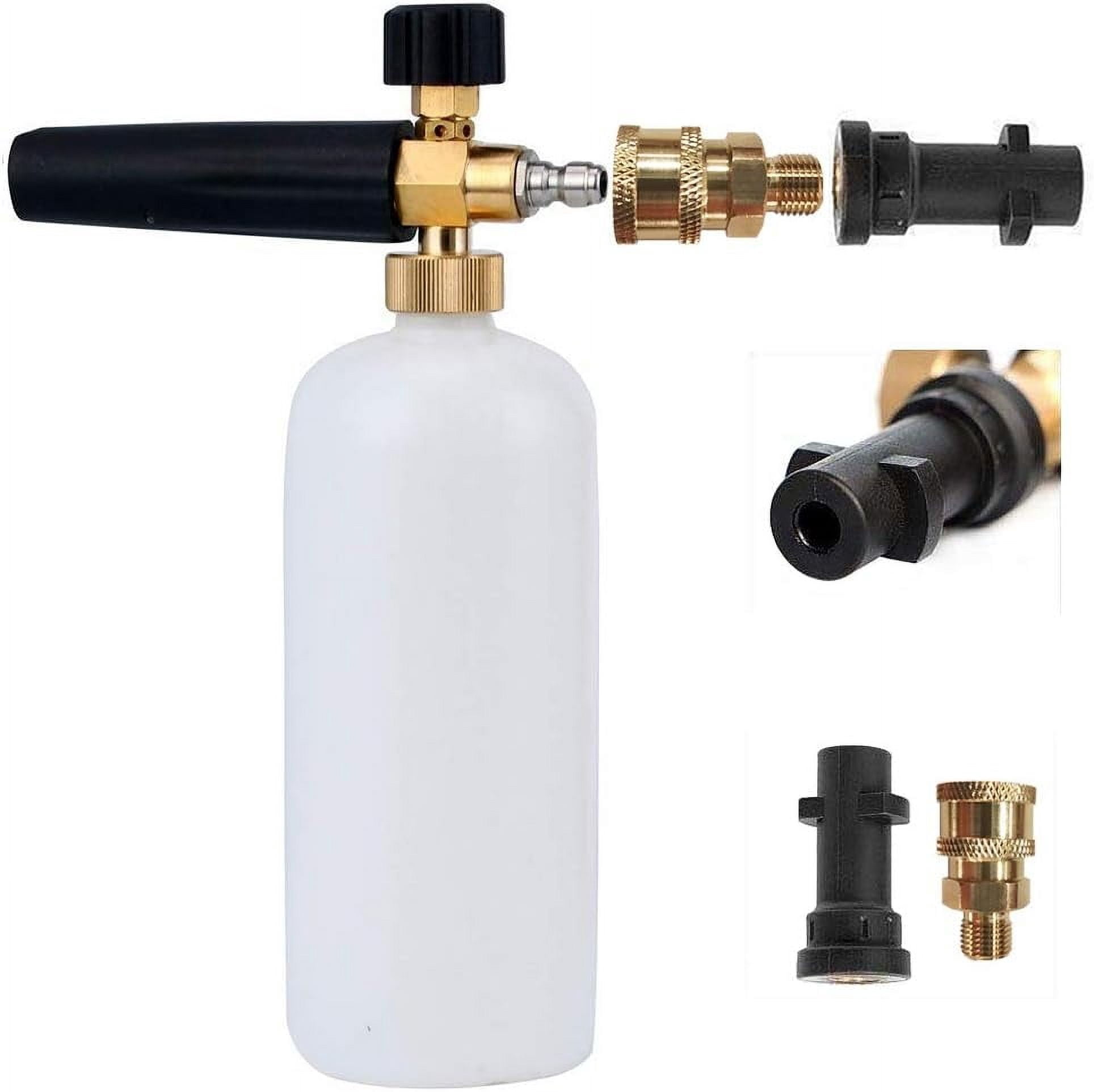 Heavy Duty Construction Foam Cannon, Environmentally Friendly Compact Size Multiple Use Cleaning Tool, Adjustable Spray Nozzle For Dense Foam Generation, Pressure Washer