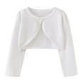 thumbnail image 4 of GXWEA Girls Cardigans 7-8 Girls Fuzzy Sweater Girls Long Sleeve Sparkle Cardigan Childrens Kids Bolero Shrug White 5-6 Years, 4 of 4