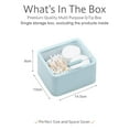 thumbnail image 2 of bathroom Organizer Storage with Lid, with 2 Sections for Cotton Swab Balls, Makeup Sponge, Tooth Pick, 14.5*13*8cmblue, 2 of 4