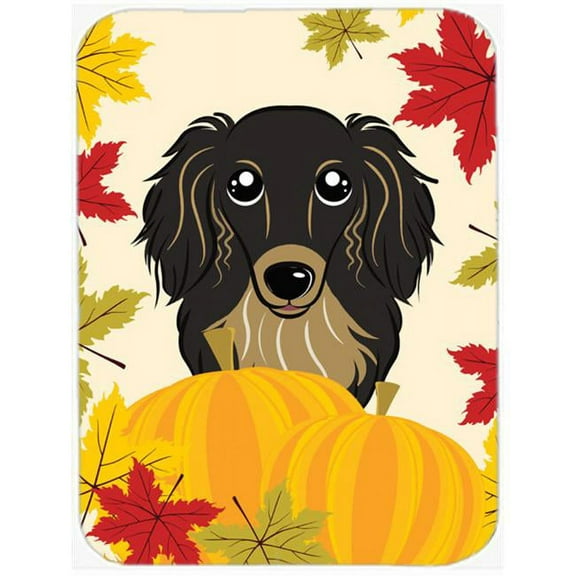Carolines Treasures  Longhair Black & Tan Dachshund Thanksgiving Mouse Pad