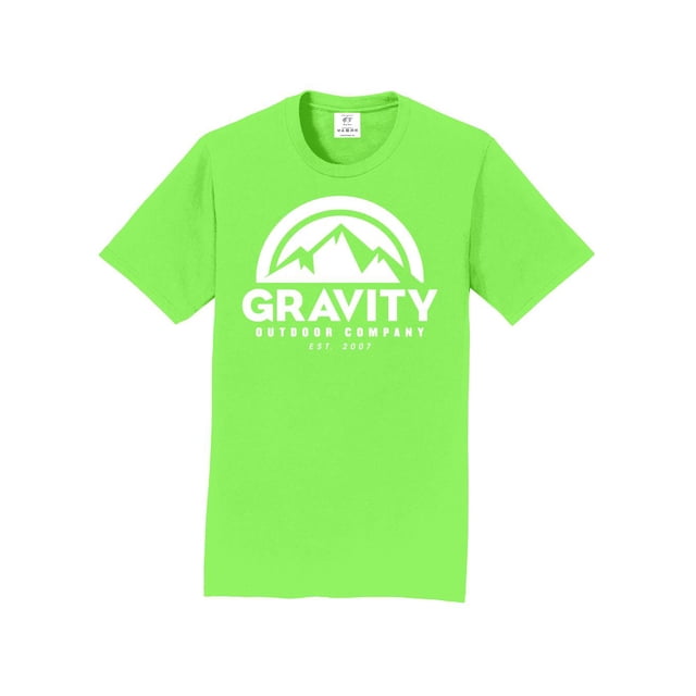 Gravity Outdoor Co. Short-Sleeve T-Shirt - Flash Green - White Logo - 3XL