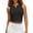 Black, variant on G4Free Women’s BareFeel Cropped Tank Top, Half Zip Sleeveless Workout Shirt for Gym and Tennis, Slim Fit Athletic Top