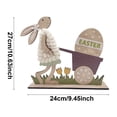 thumbnail image 3 of CoreLiving Easter Table Decorations Wooden Bunny Rabbit Sign Farmhouse Spring Decor for Indoor Home Mantel Tiered Tray Office Party Centerpiece Rustic Decor, 3 of 7